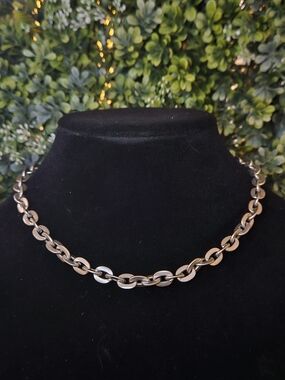 Silvertone Large Link Chain Necklace